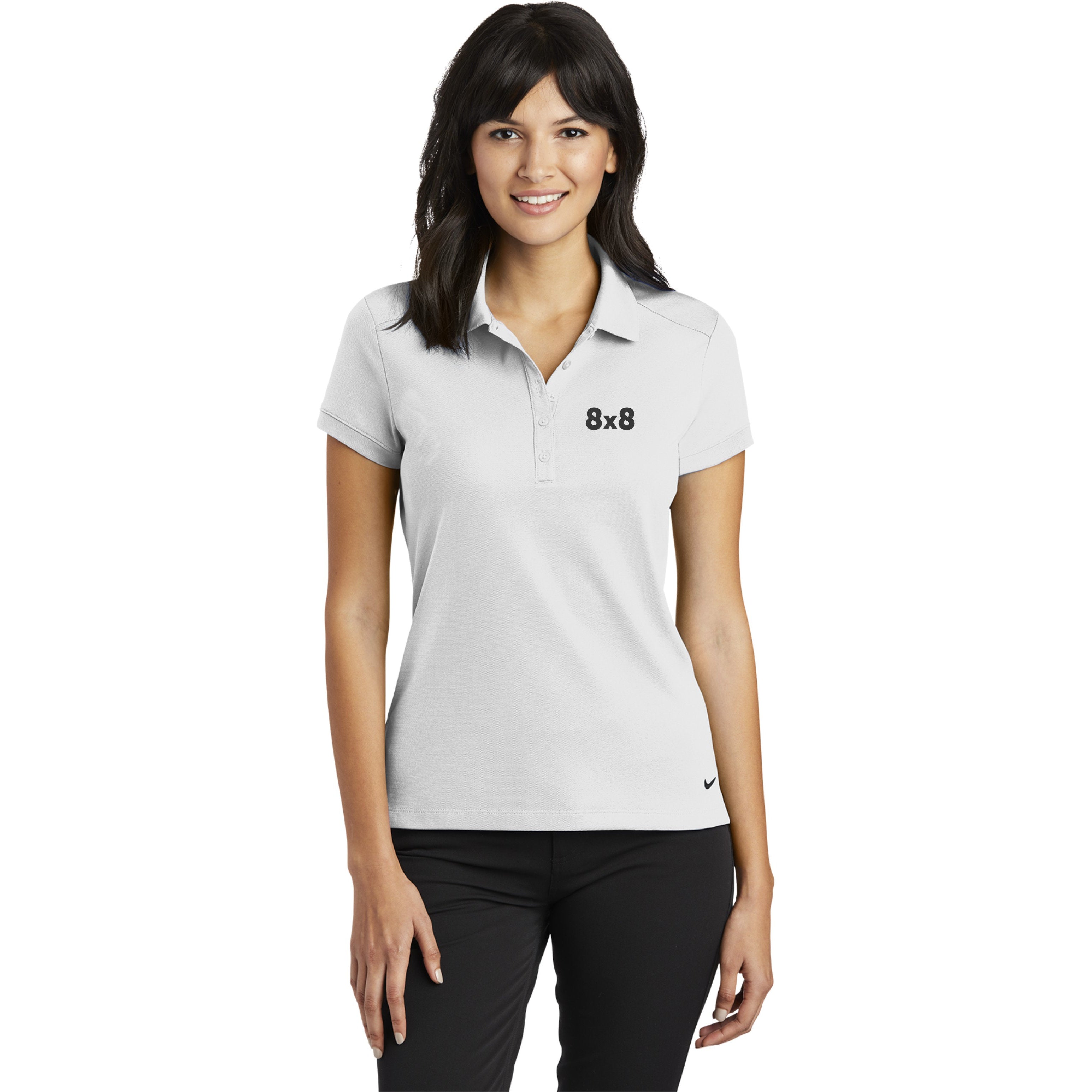 Ladies Nike Dri-Fit Solid Icon Pique Modern Fit Polo