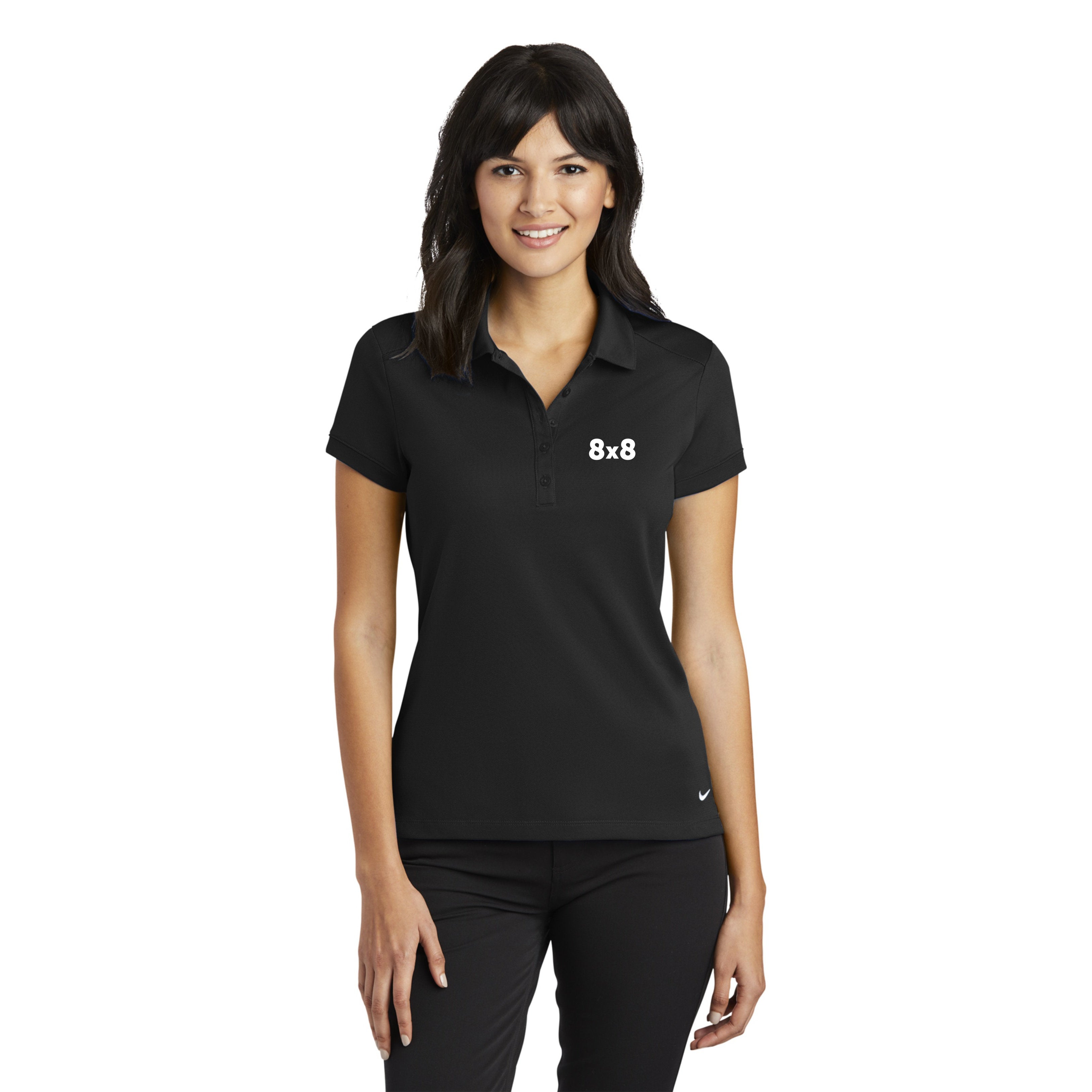 Ladies Nike Dri-Fit Solid Icon Pique Modern Fit Polo